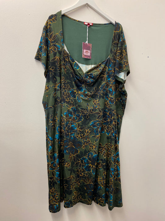 BNWT Joe Browns Plus Size Dress/Tunic Green Multi Size 32