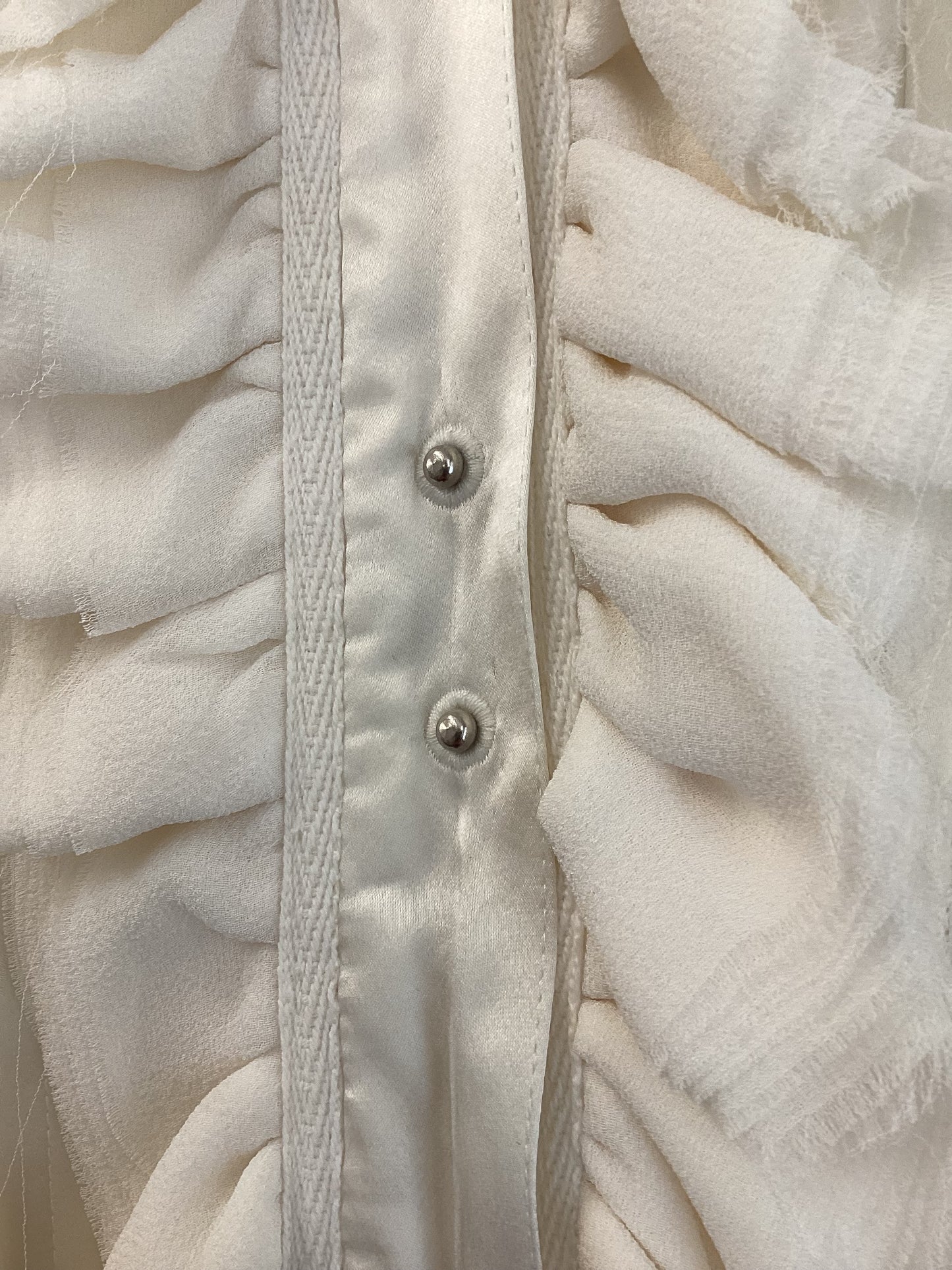 All Saints, White, Long Shirt, 100% Silk, Size 14