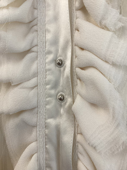 All Saints, White, Long Shirt, 100% Silk, Size 14