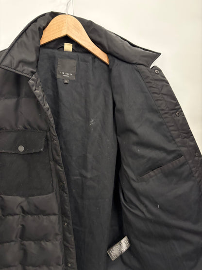 Ted Baker Black Quilted Mens Overshirt Jacket Size 3 (UK Size M)