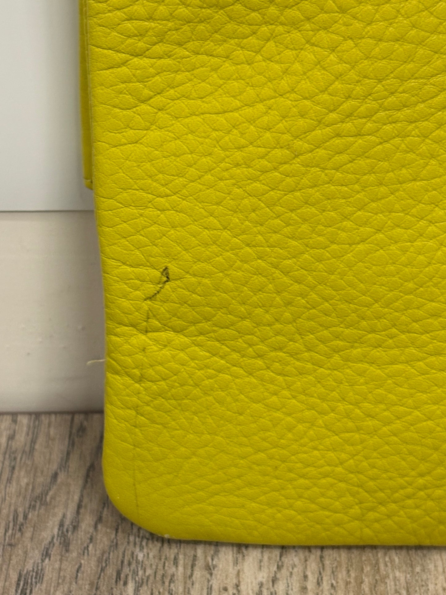 Whistles Chapel Foldover Yellow Clutch Bag
