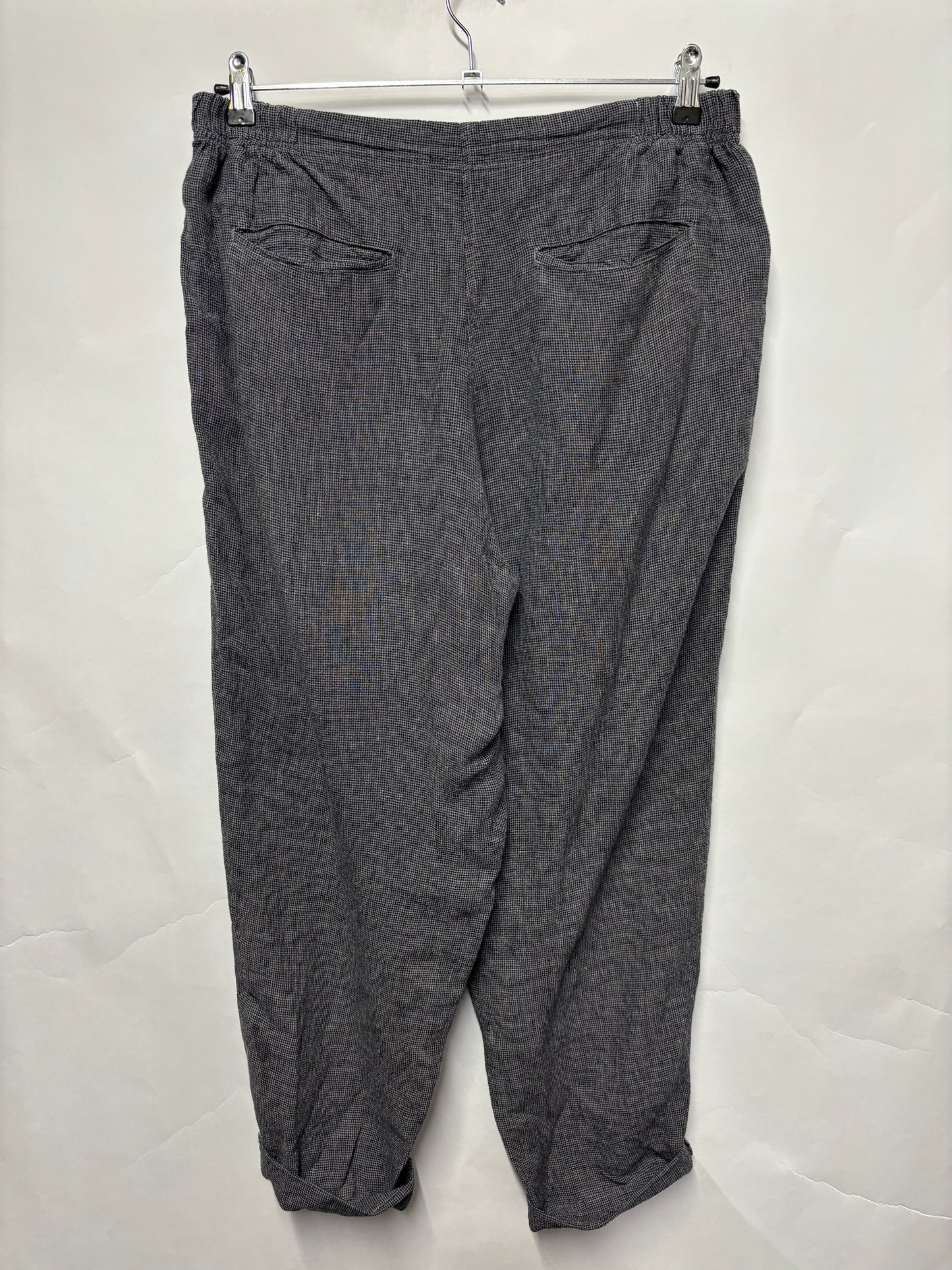 Poetry Navy Linen Woven Trousers 12