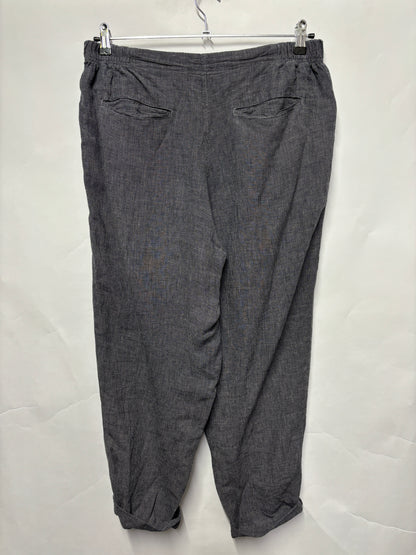 Poetry Navy Linen Woven Trousers 12