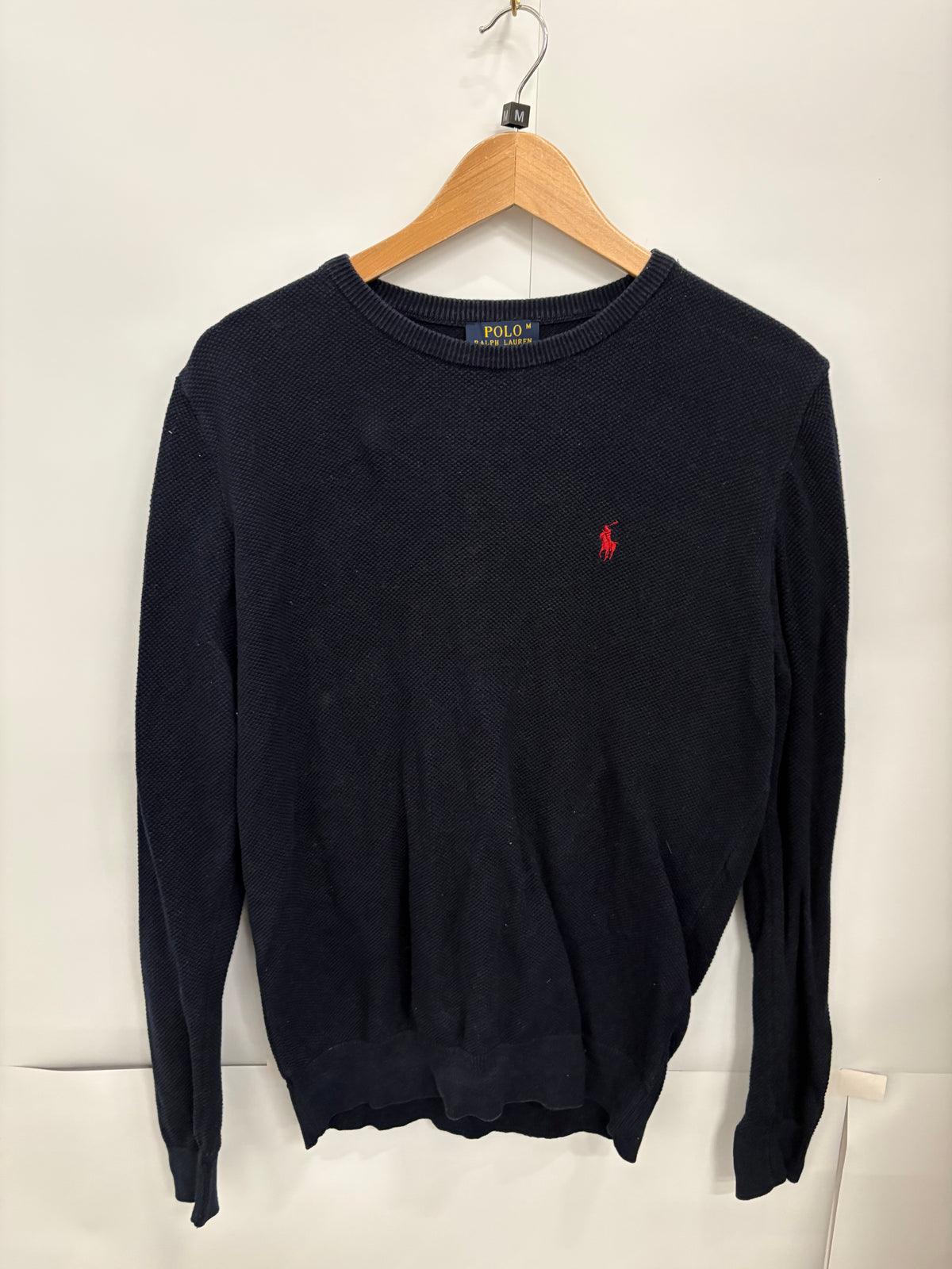 Polo Ralph Lauren Mens Dark Navy Cotton Jumper Size M