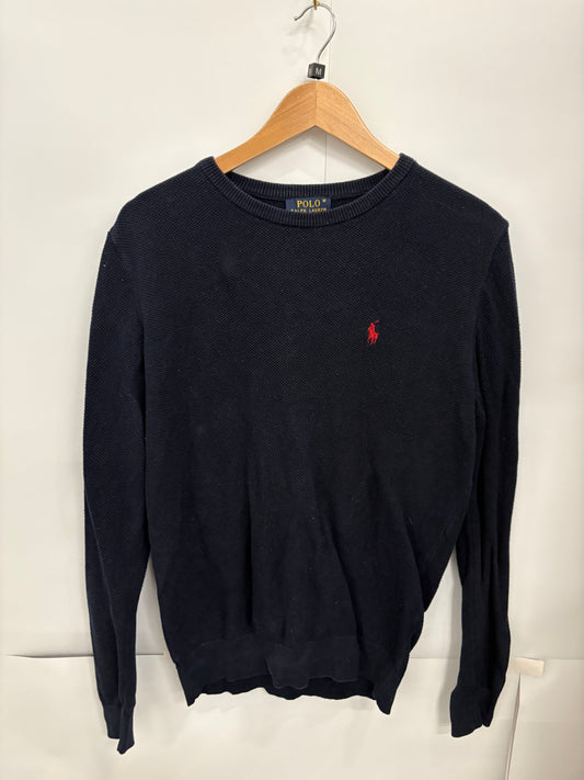Polo Ralph Lauren Mens Dark Navy Cotton Jumper Size M