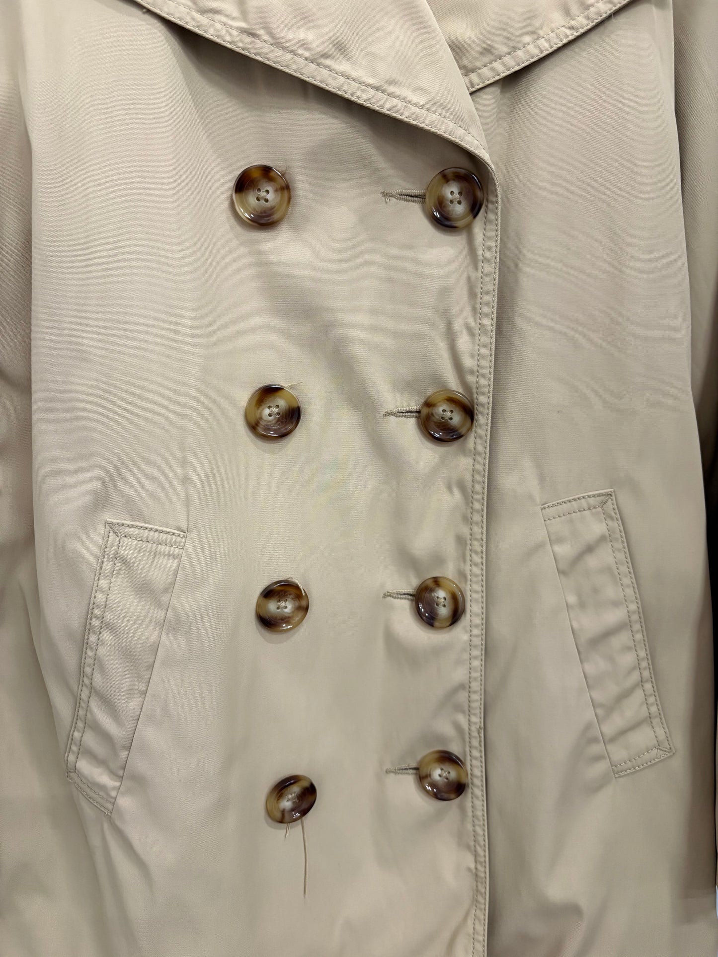 Michael Kors Women’s Beige Double Breasted Short Trench Jacket Size S
