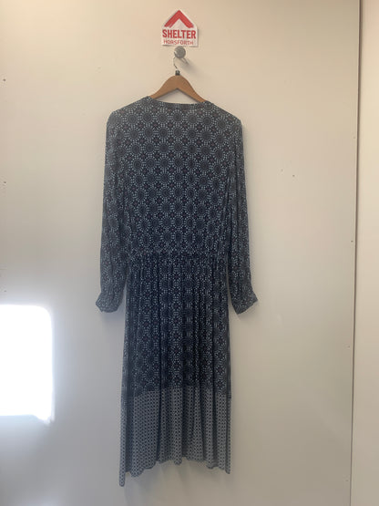 Pure Collection Geometric Long Sleeve Dress