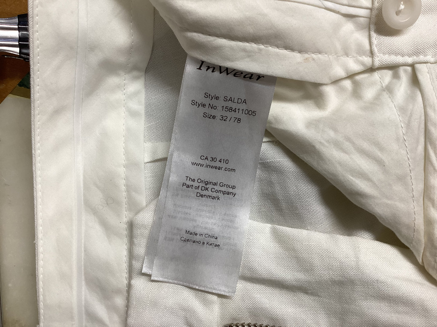 InWear, White Smoke, Trouser, Size 6, 53% Linen BNWT