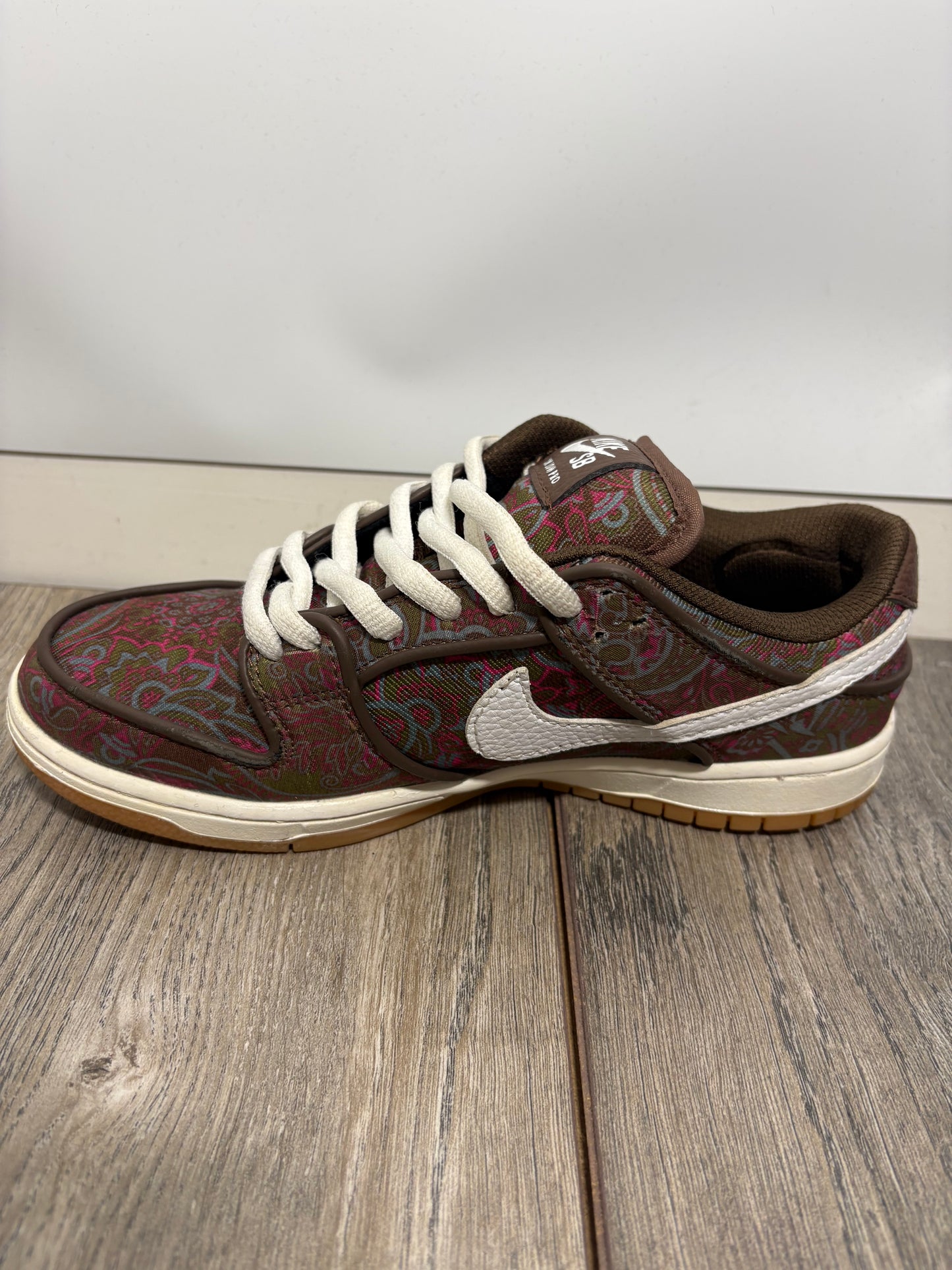 Nike SB Dunk Low Pro Paisley Brown Trainers Size 4.5