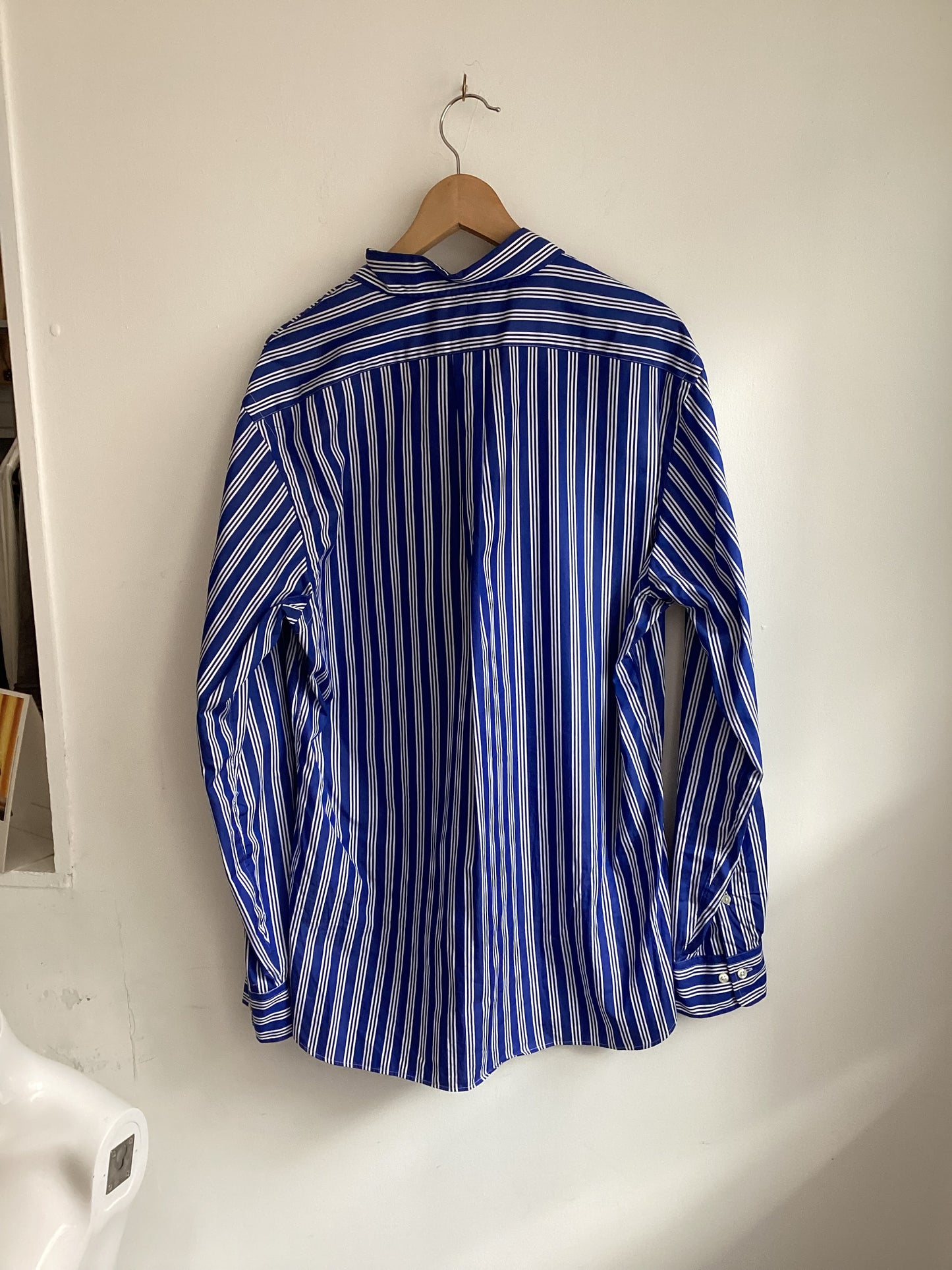 Ralph Lauren, Blue White, Dress Shirt, 100% Cotton, 17/43