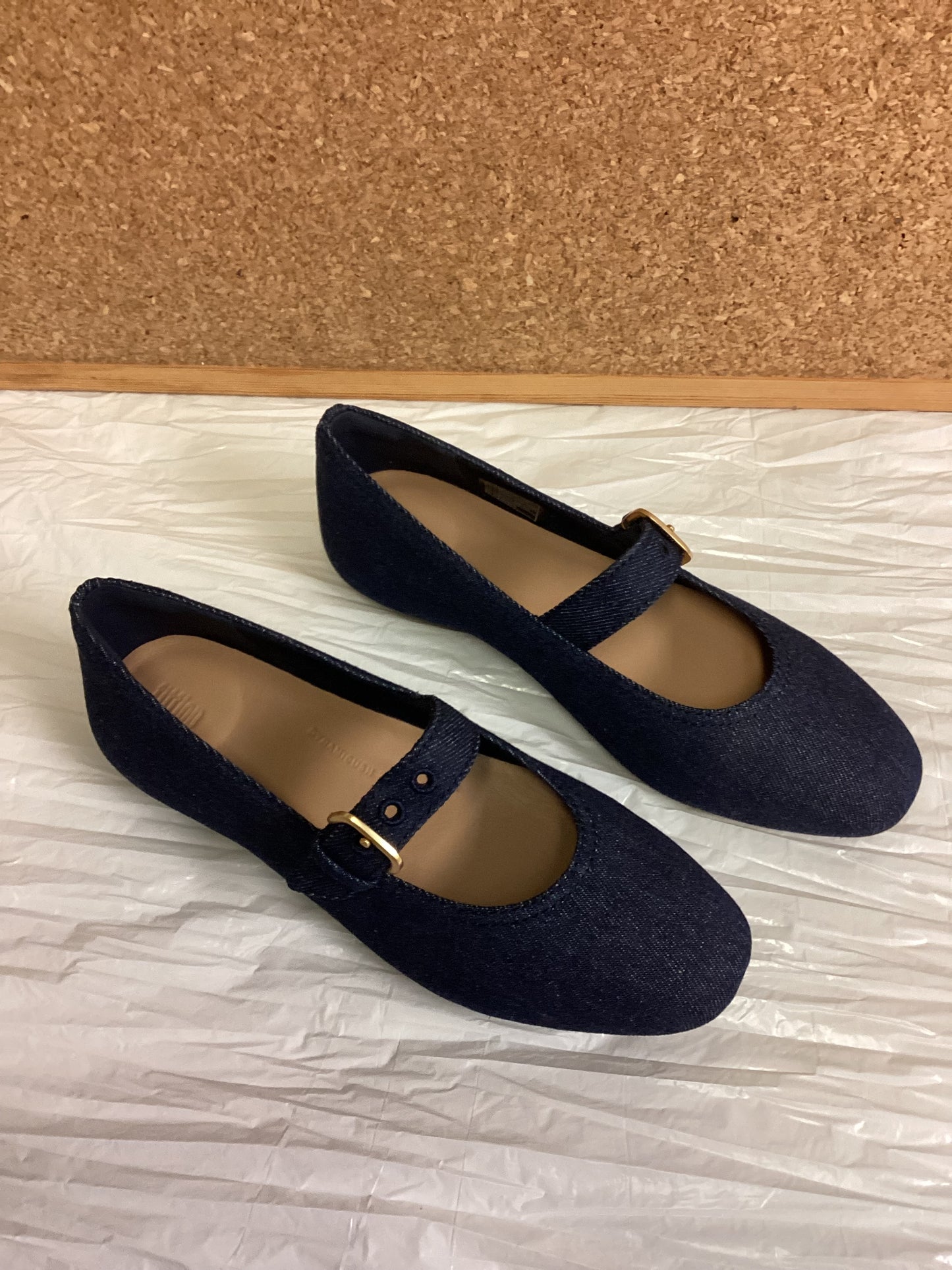 FitFlop Blue Delicoto Denim Mary Jones Shoes, Size 4, New