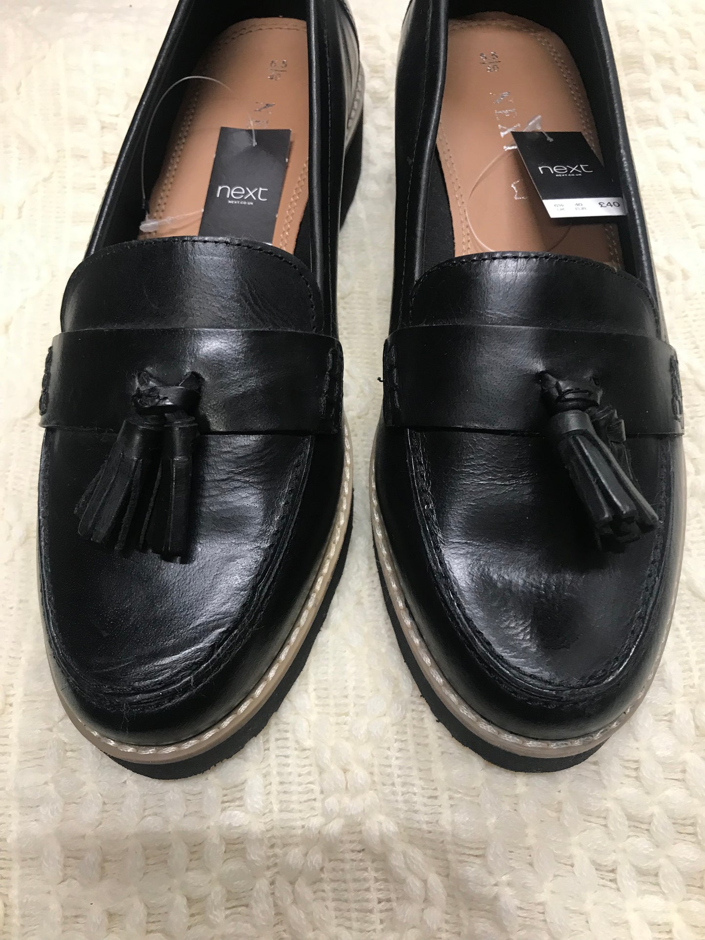 BNWT Next Size 6.5 Black Loafer Style Shoe