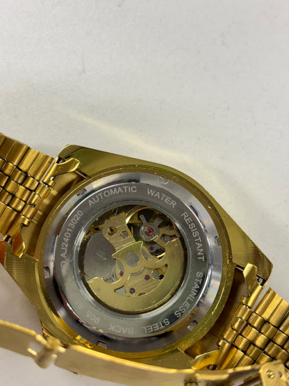 Agatha Gold Stainless Steel Chronograph Watch 34mm (untested)