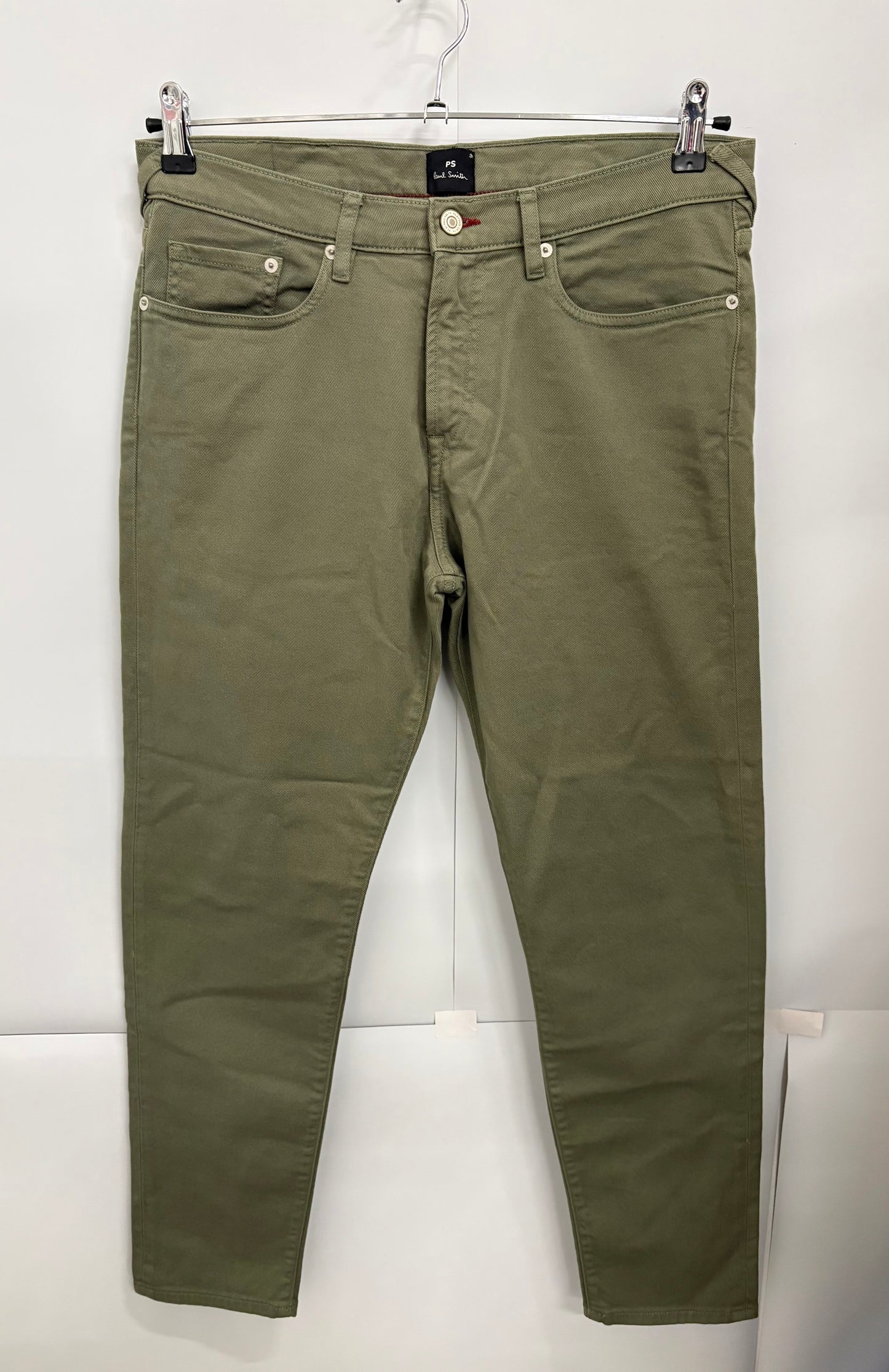 PS Paul Smith Men’s Green Tapered Trousers Size 31S