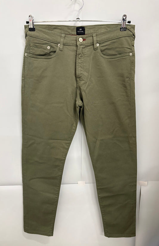 PS Paul Smith Men’s Green Tapered Trousers Size 31S