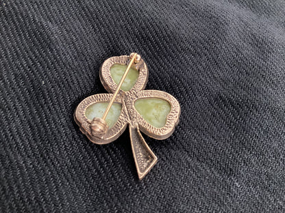 Vintage Shamrock Broach And Tie Pin