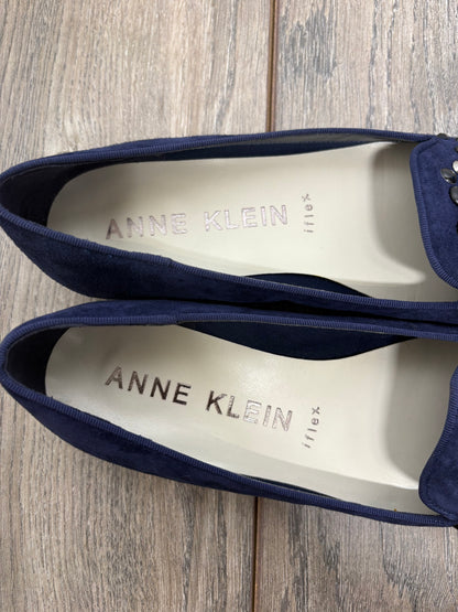 Anne Klein Womens Della Navy Blue Loafers Size 6