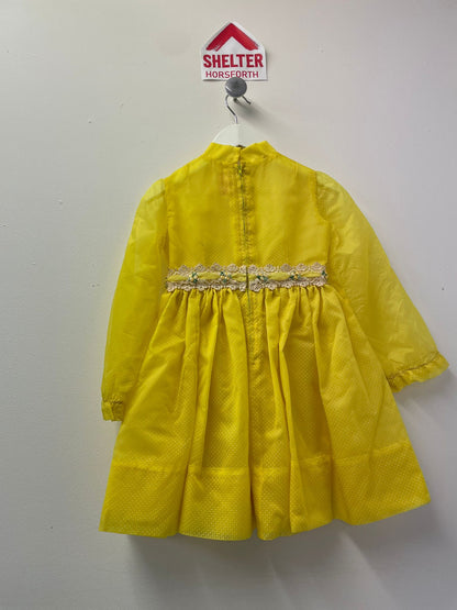 Vintage Yellow Children's Custom-Made Dress by Virginia Williams