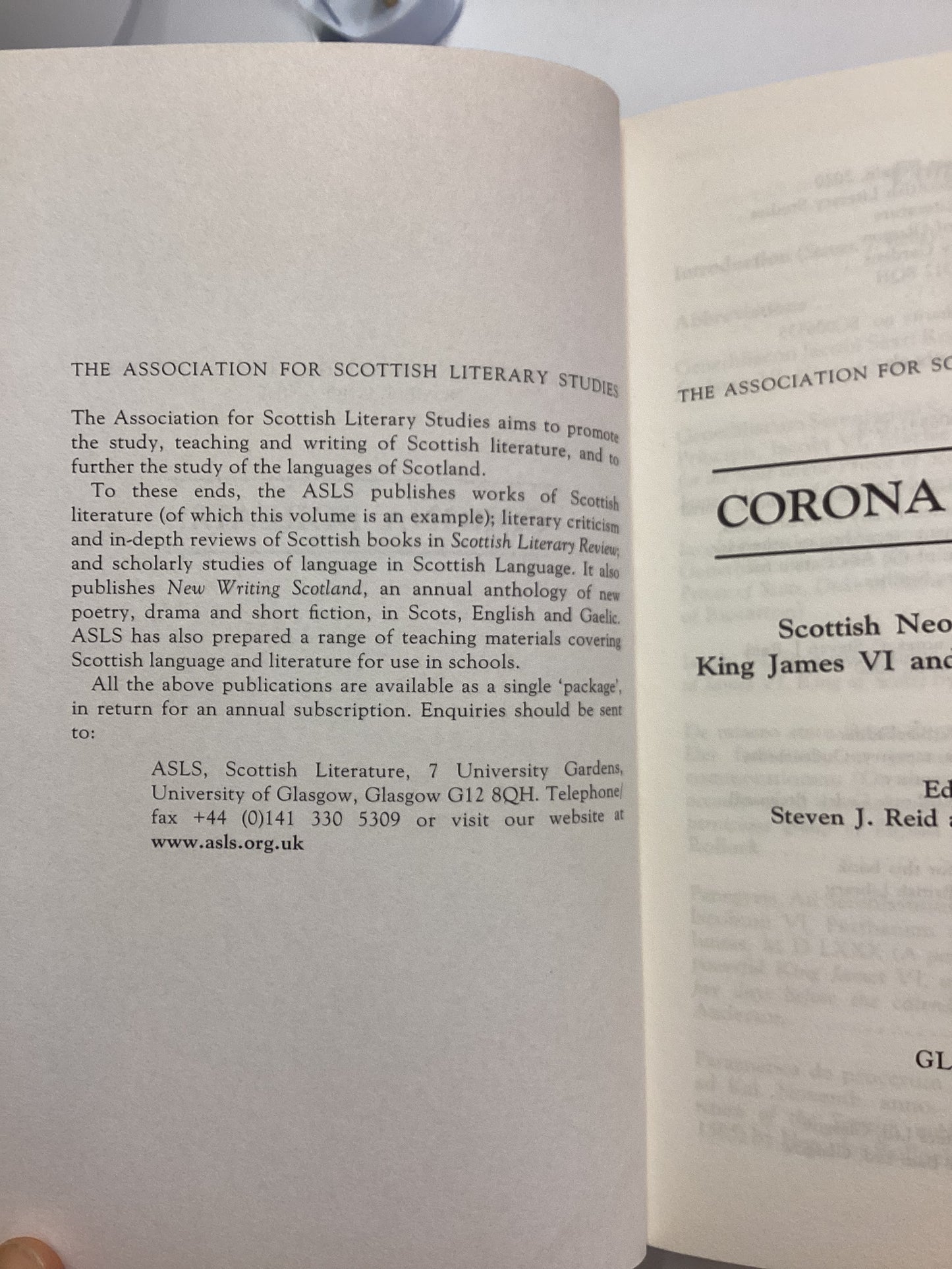 Corona Borealis: Scottish Neo-Latin Poets on King James VI and His Reign, 1566-1603 (ASLS Annual Volumes)
