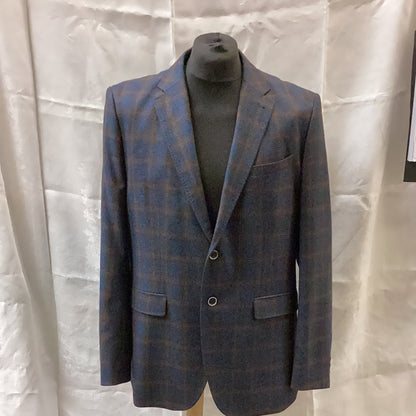 Ted Baker Tartan Navy Blue Jacket 44R