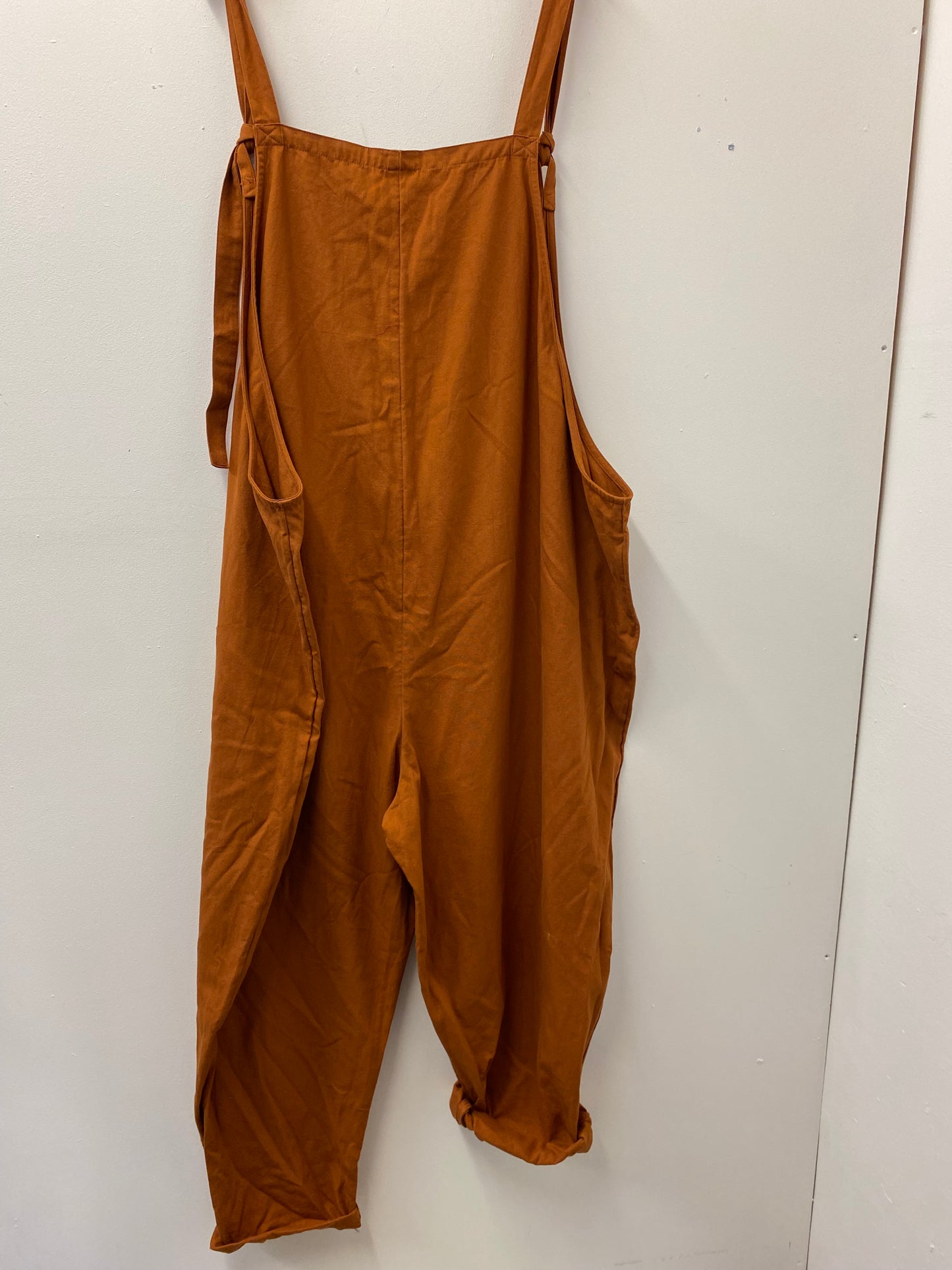 BNWT Lucy and Yak Original Dungaree Organic Cotton Brown Size 32R Plus Size