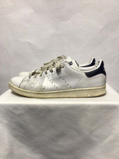 Adidas Originals White and Navy Leather Stan Smith Trainers 14