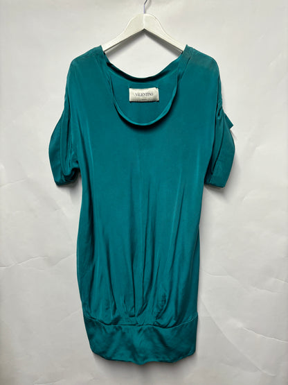 Valentino Teal Silk Tunic Dress 12