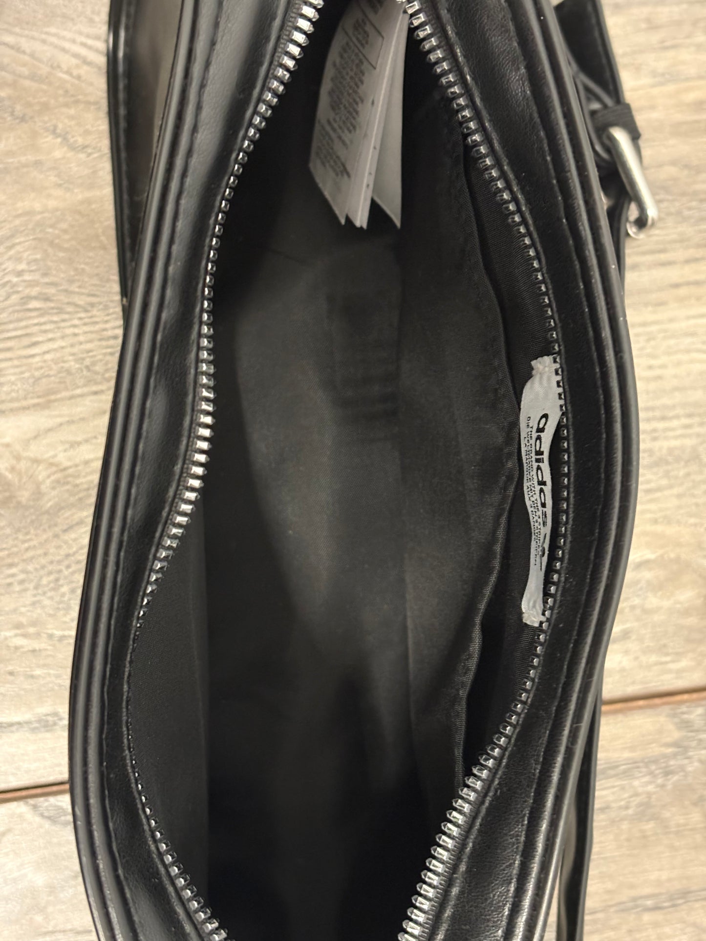 Adidas Originals Trefoil Black Leather Shoulder Bag