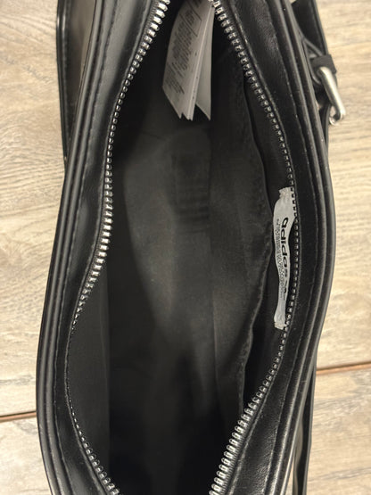 Adidas Originals Trefoil Black Leather Shoulder Bag