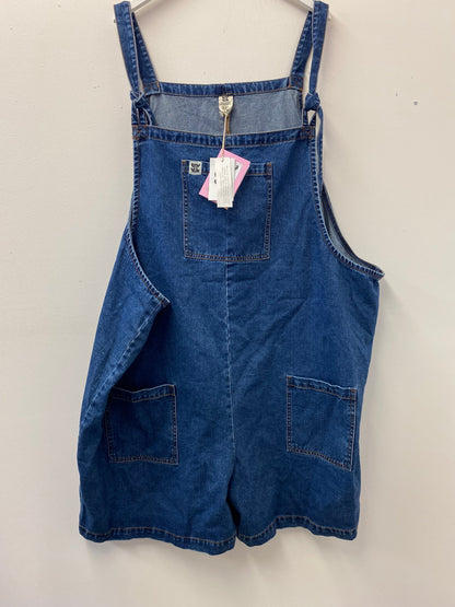 BNWT Lucy and Yak Original Dungaree Shorts Organic denim 32R