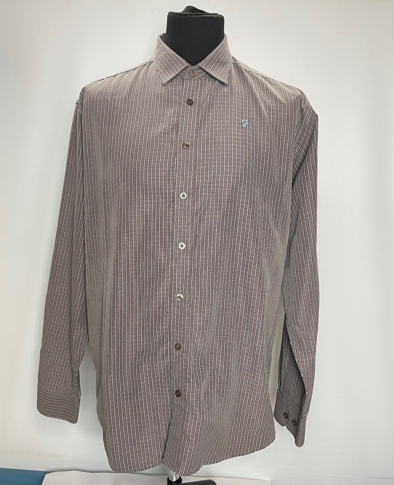 Farah Multi Check Shirt Large