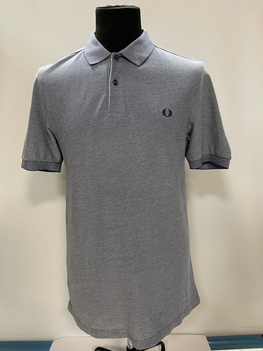 Fred Perry Blue Slim Fit Polo Top Medium