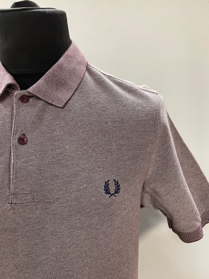 Fred Perry Red Slim Fit Polo Top Medium