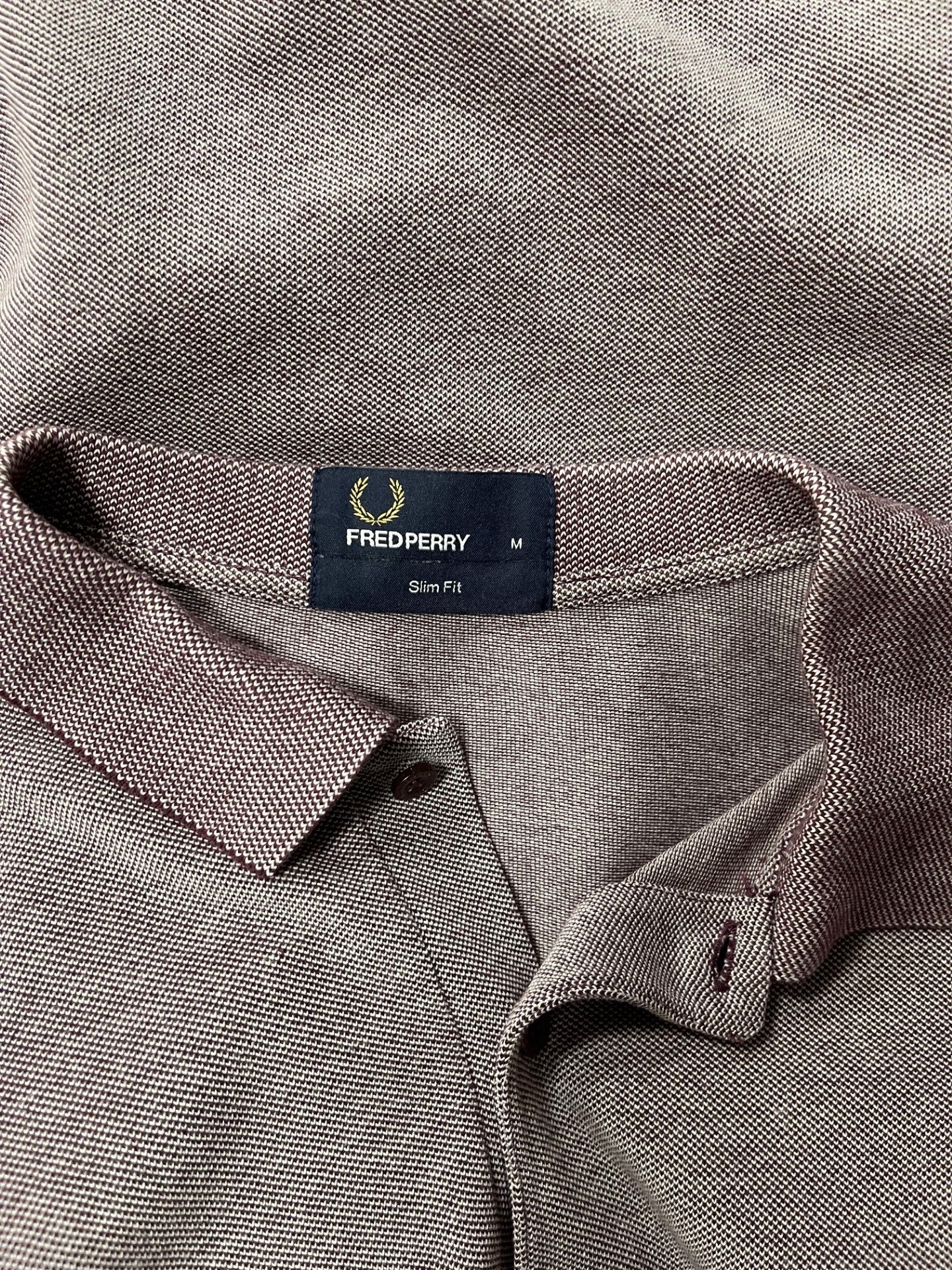 Fred Perry Red Slim Fit Polo Top Medium
