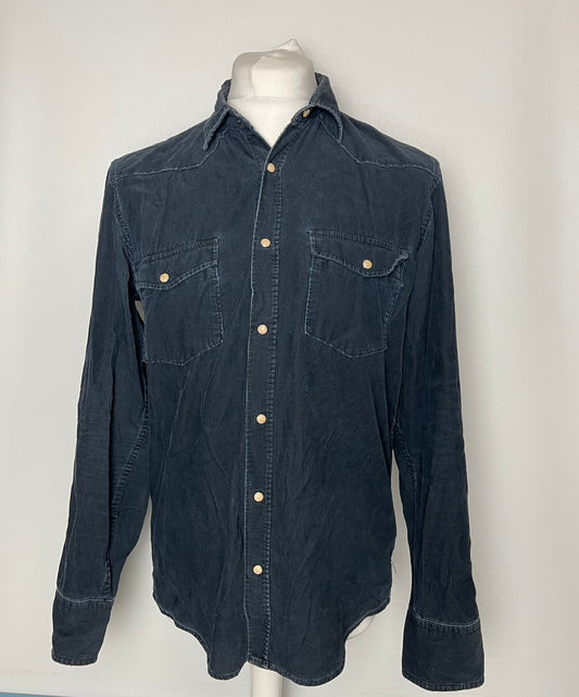 H&M Blue Corduroy Shirt Medium