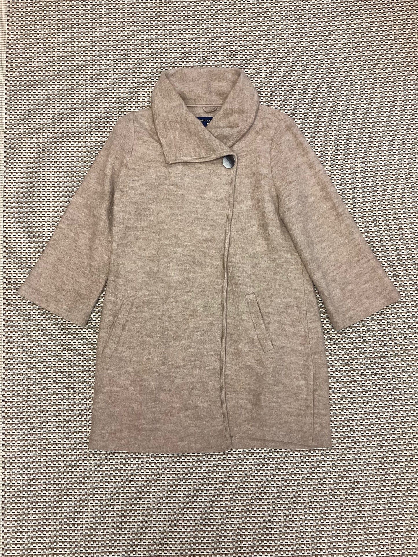 Paul Costelloe Beige Wool Coatigan Size 14