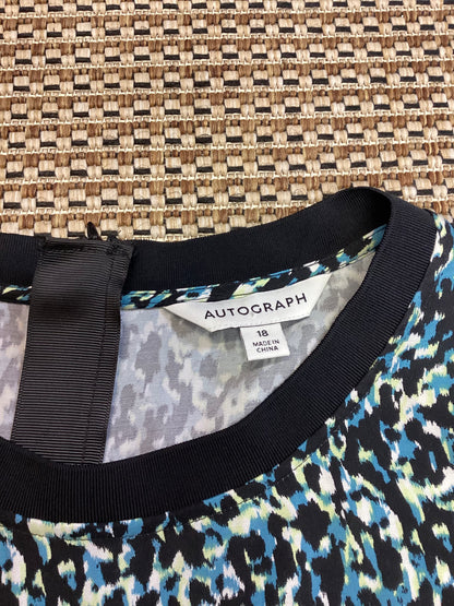 Marks and Spencer Blue Patterned Maxi Dress Size 18