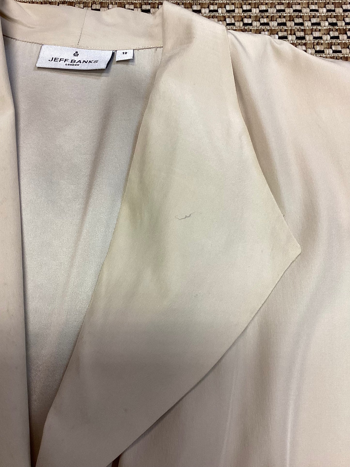 Jeff Banks Beige Silk Blouse Size 12