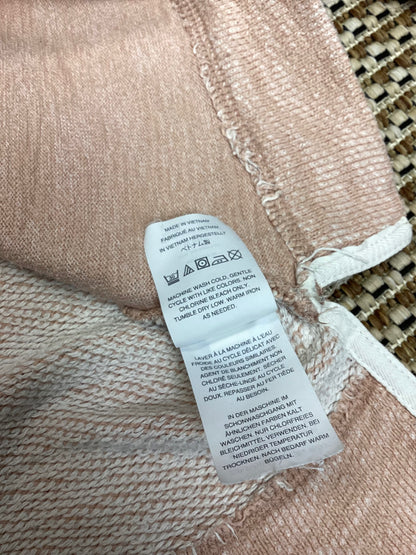 J. Crew Pink Cowl Neck Cotton Sweatshirt Size L