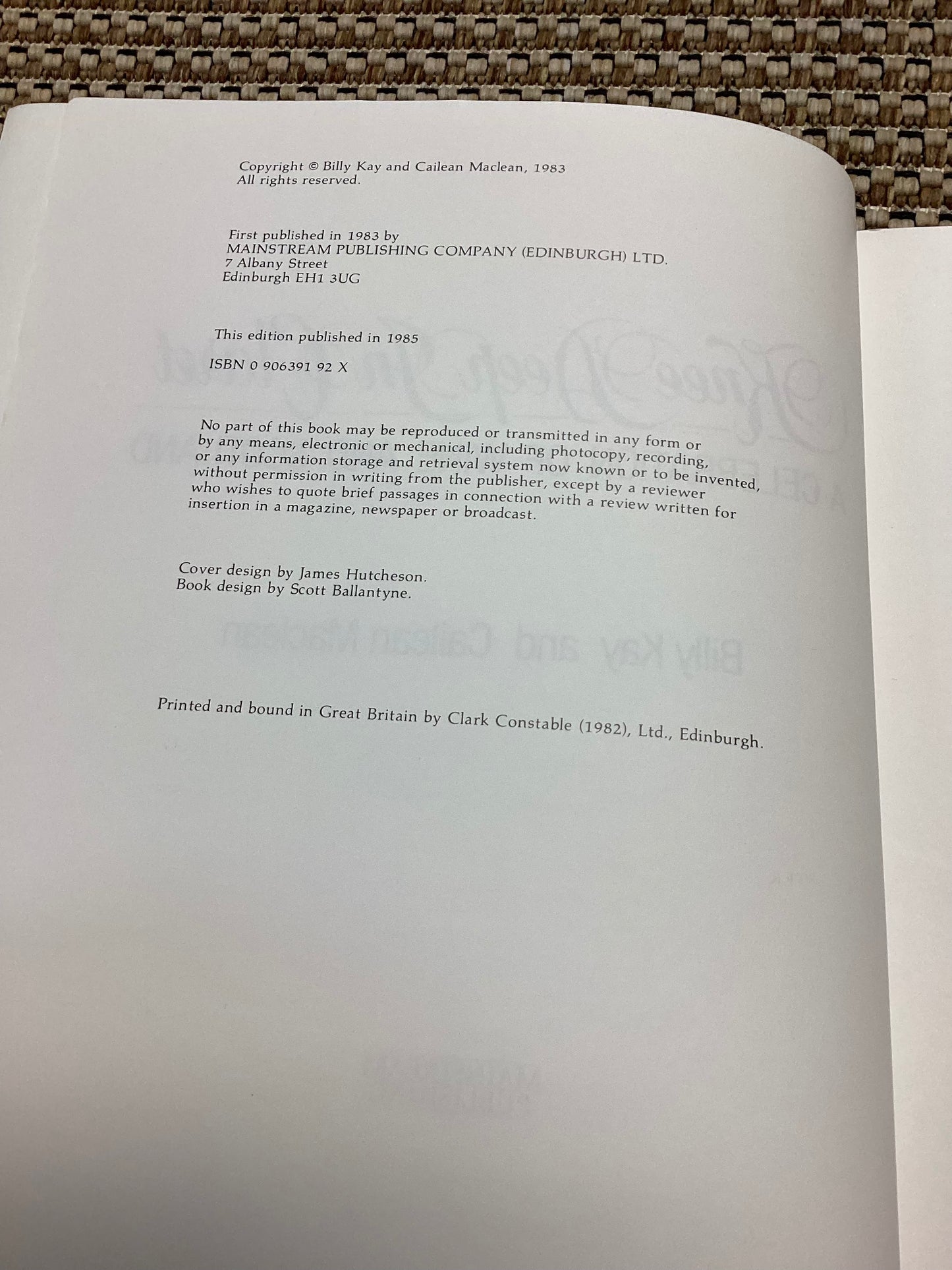 Knee Deep in Claret: A Celebration of Wine and Scotland by Billy Kay & Cailean Maclean (1985)