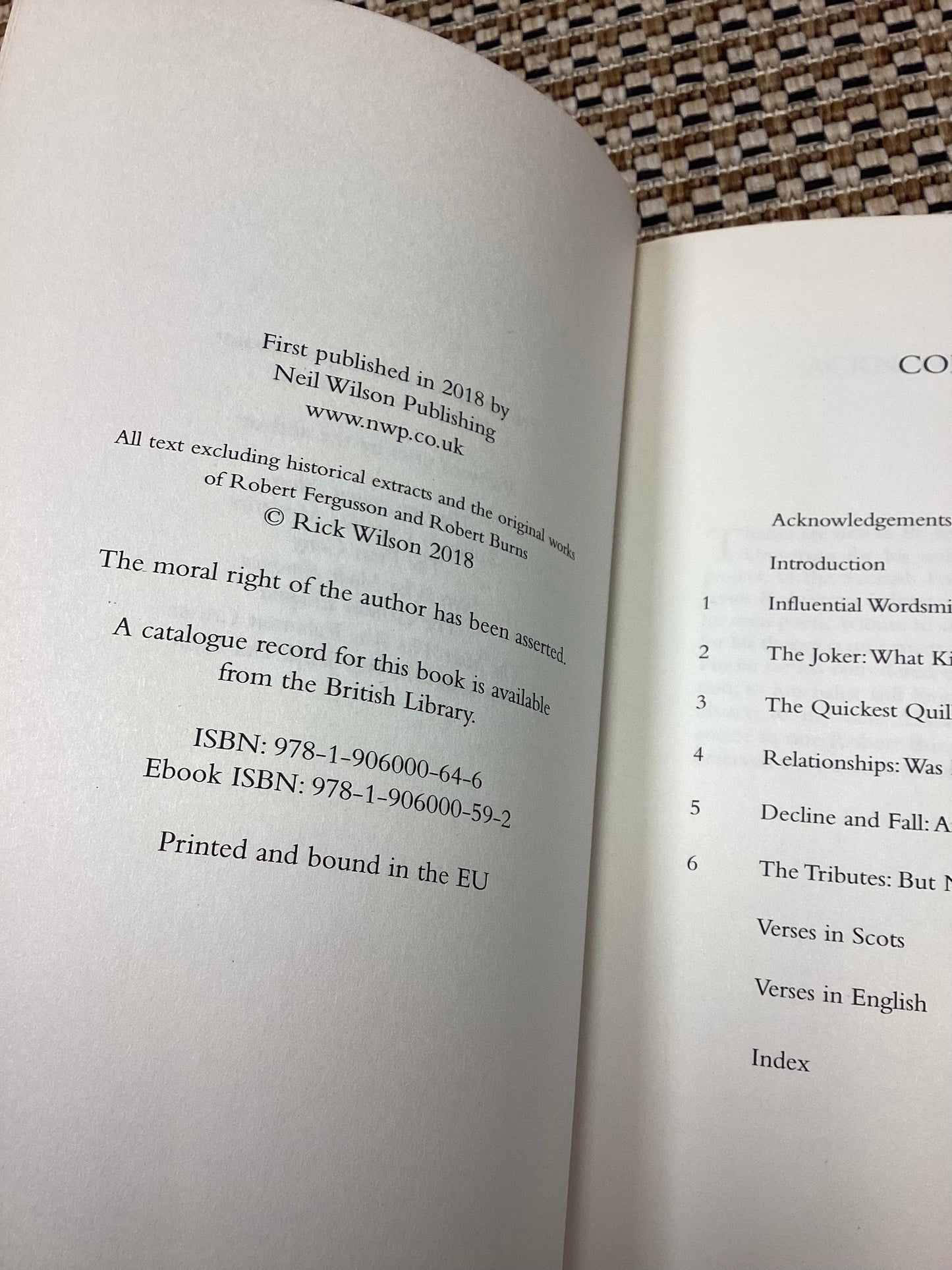 The Other Robert - Fergusson: The Poet Who Inspired Burns by Rick Wilson (2018)