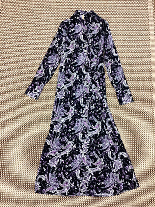 BNWT Soyaconcept Black & Purple Paisley Maxi Dress Size S