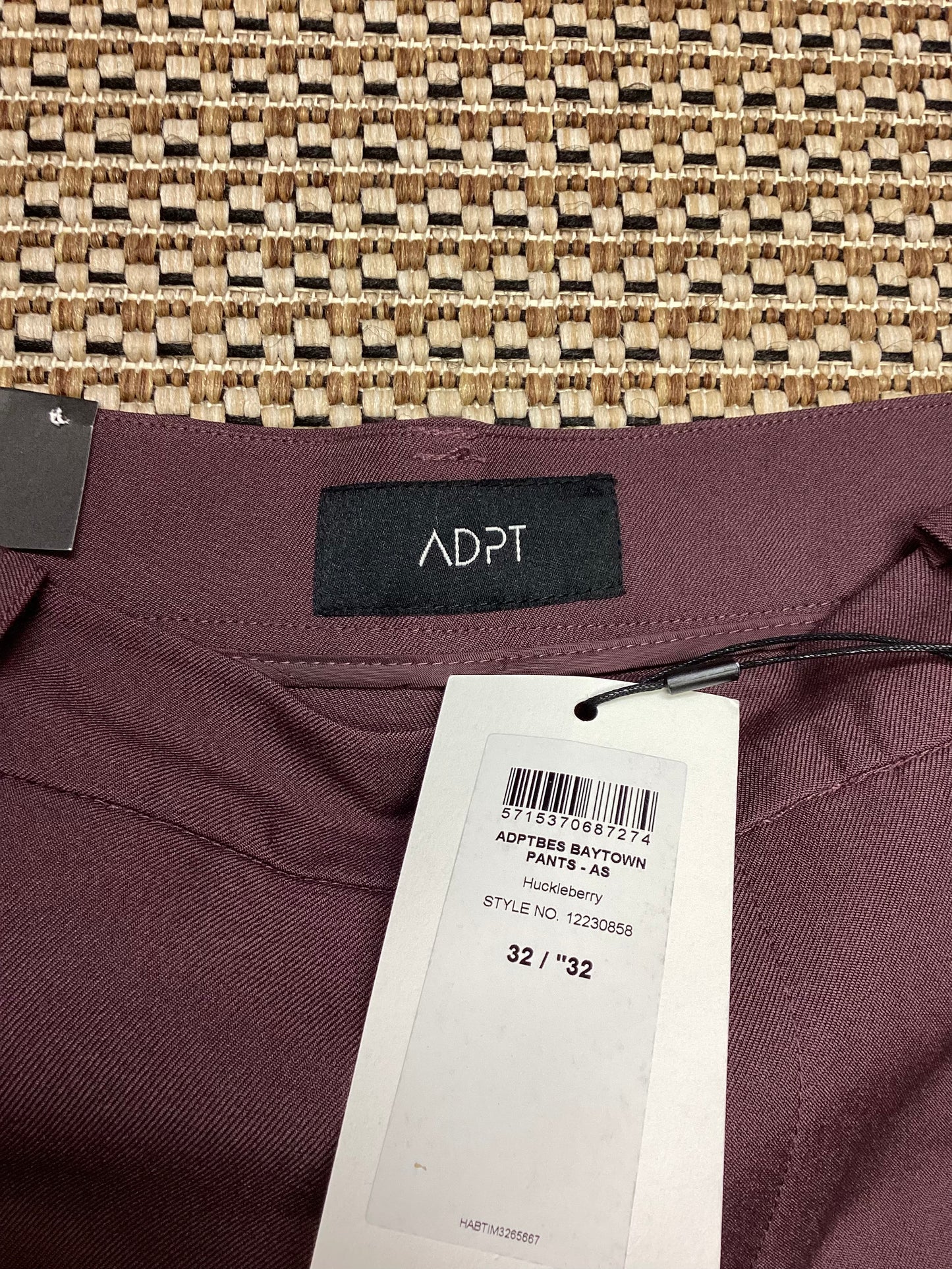 BNWT ADPT Purple 'Baytown' Trousers Size M