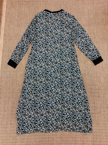 Marks and Spencer Blue Patterned Maxi Dress Size 18
