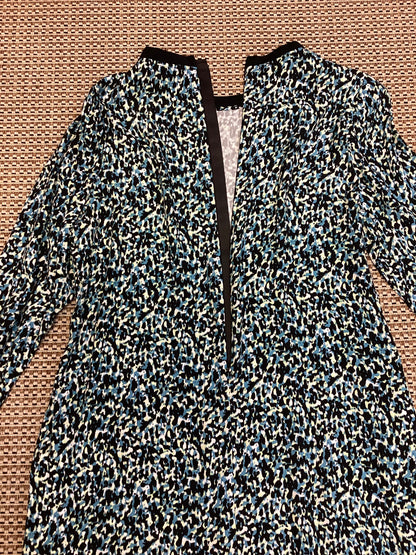 Marks and Spencer Blue Patterned Maxi Dress Size 18