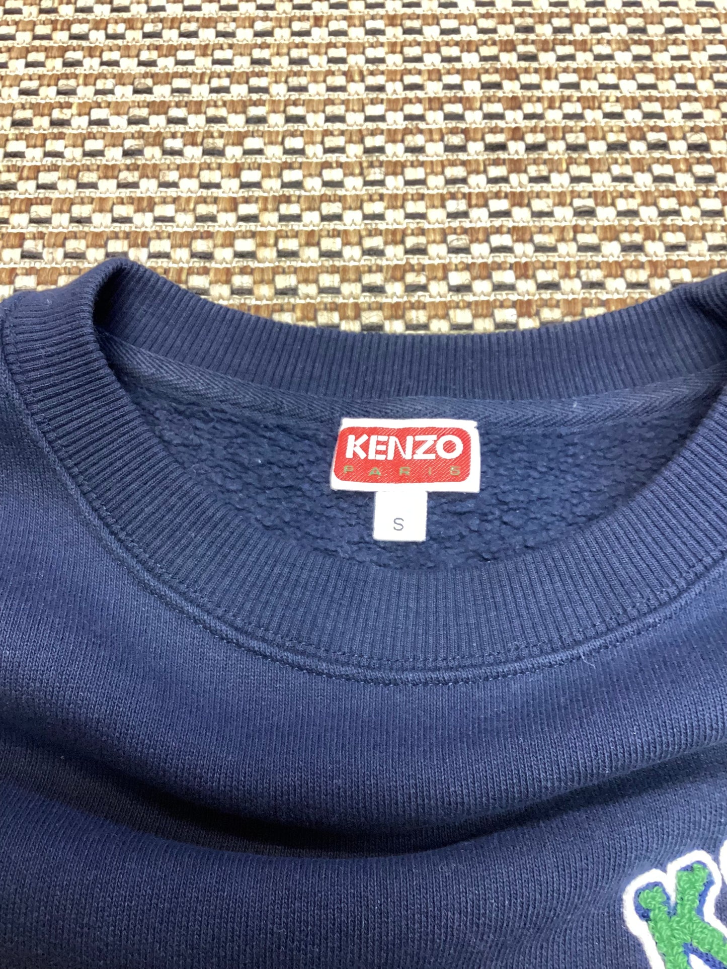 Kenzo Navy Blue Cotton Tiger Crew Sweatshirt Size S