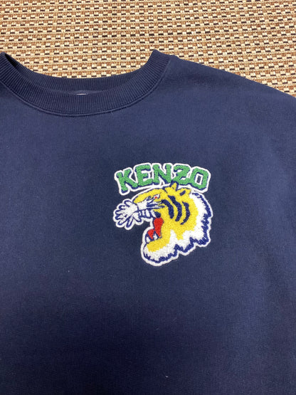 Kenzo Navy Blue Cotton Tiger Crew Sweatshirt Size S