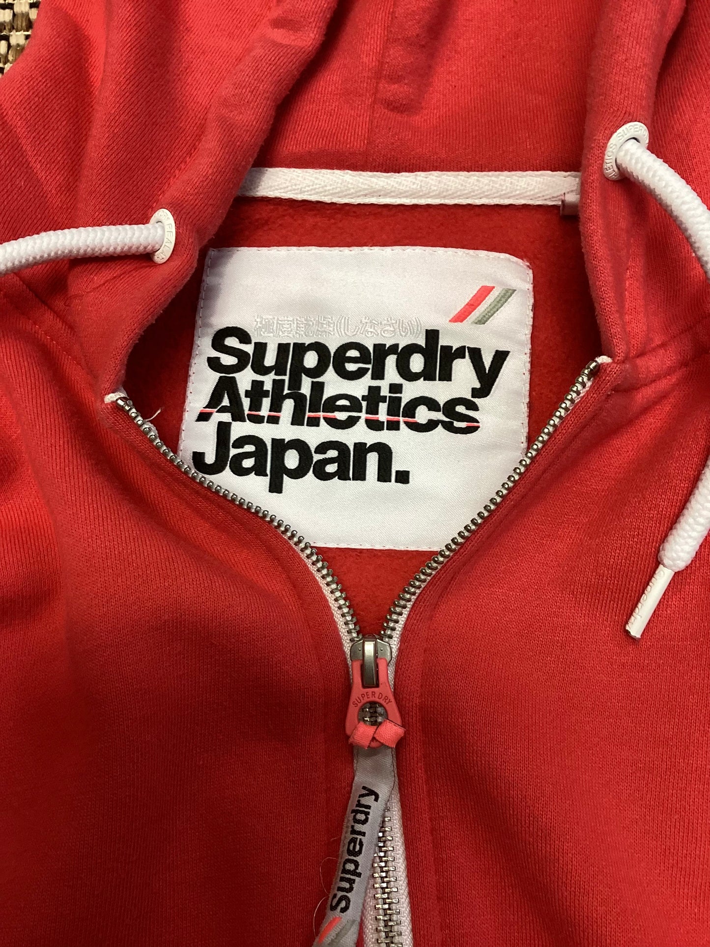 Superdry Red Zip-Up Hoodie Size 10