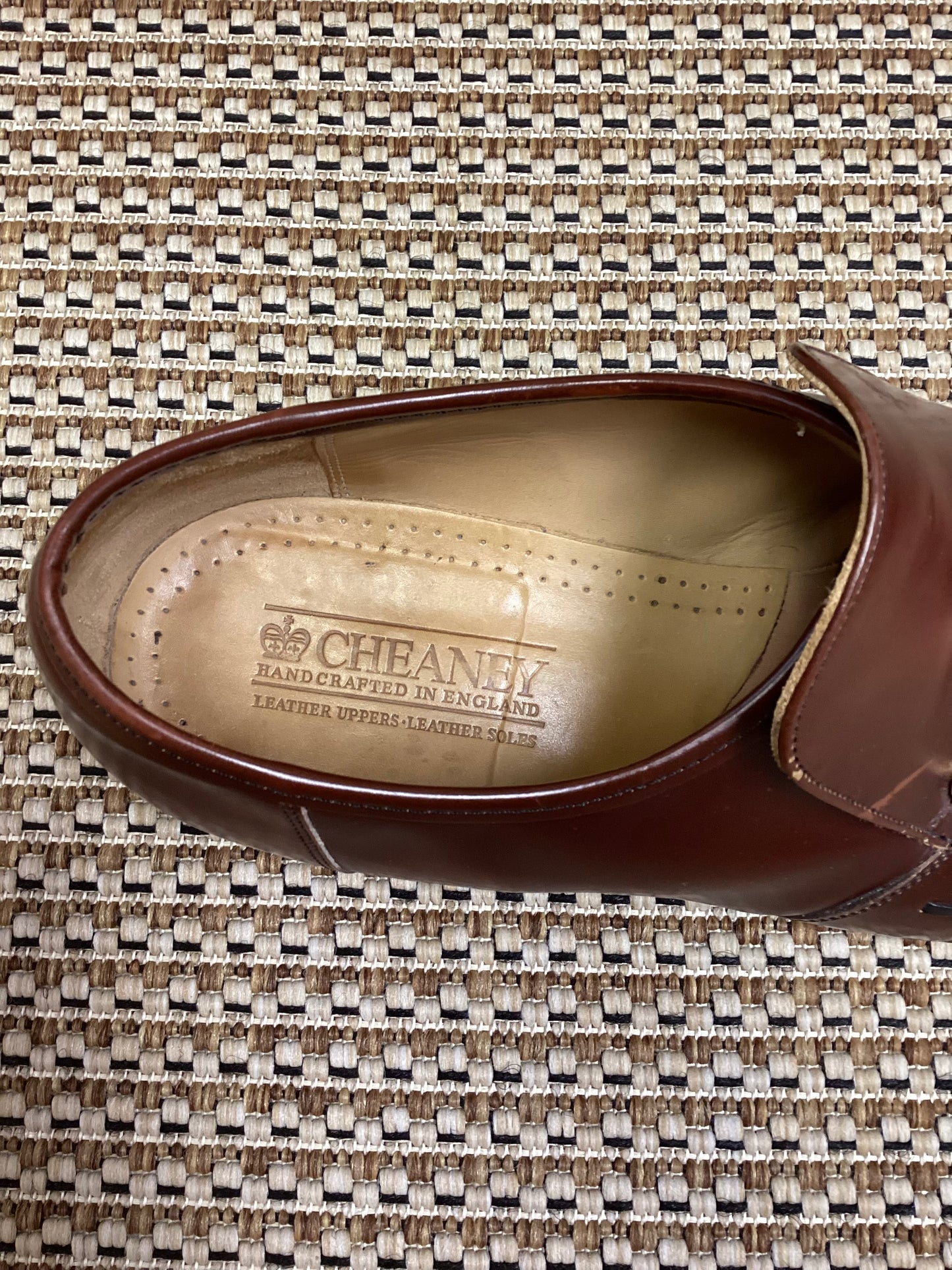 Cheany Brown Handcrafted Leather Loafers Size 12