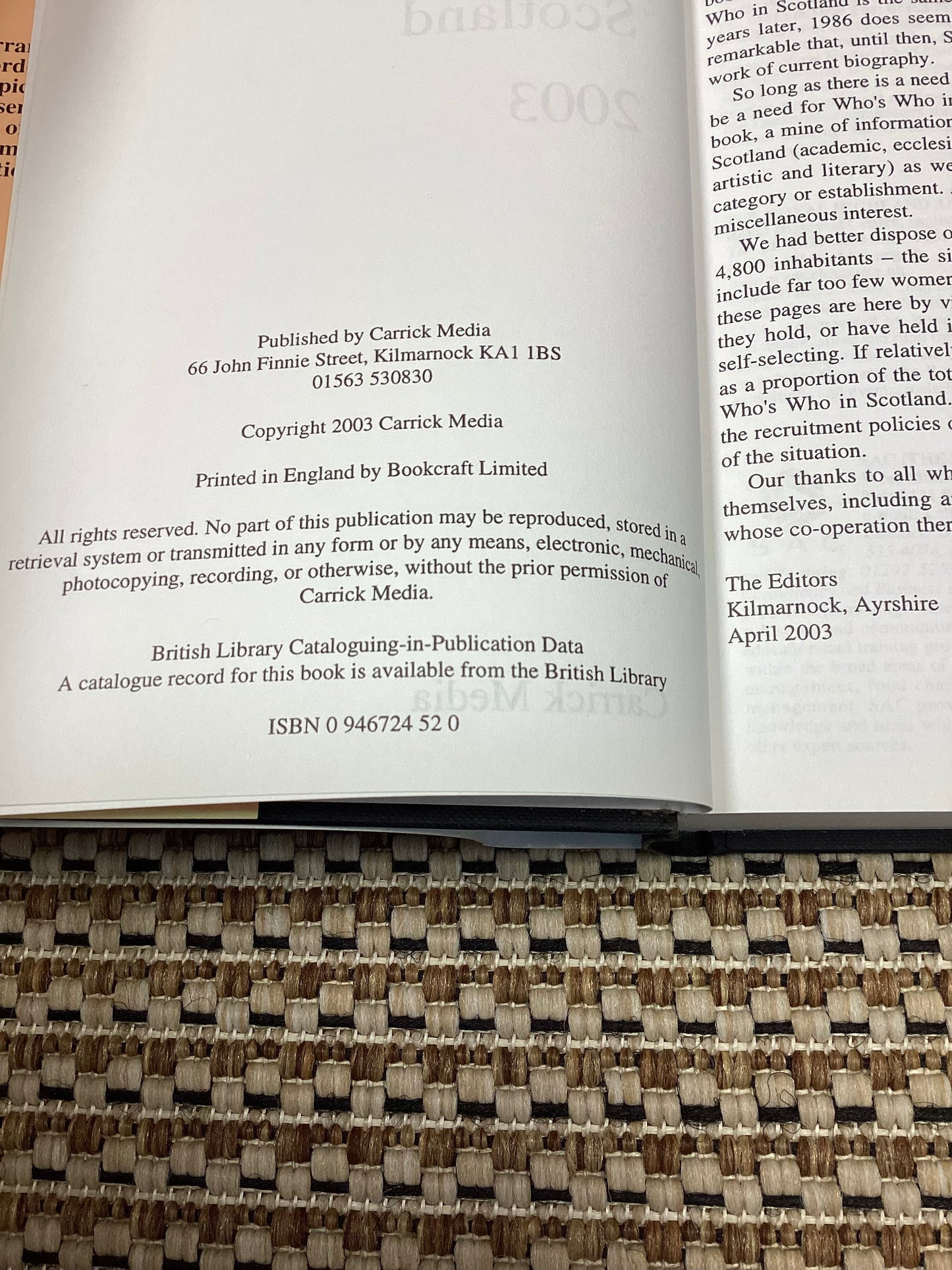 Who's Who in Scotland 2003 by Anonymous (2003)